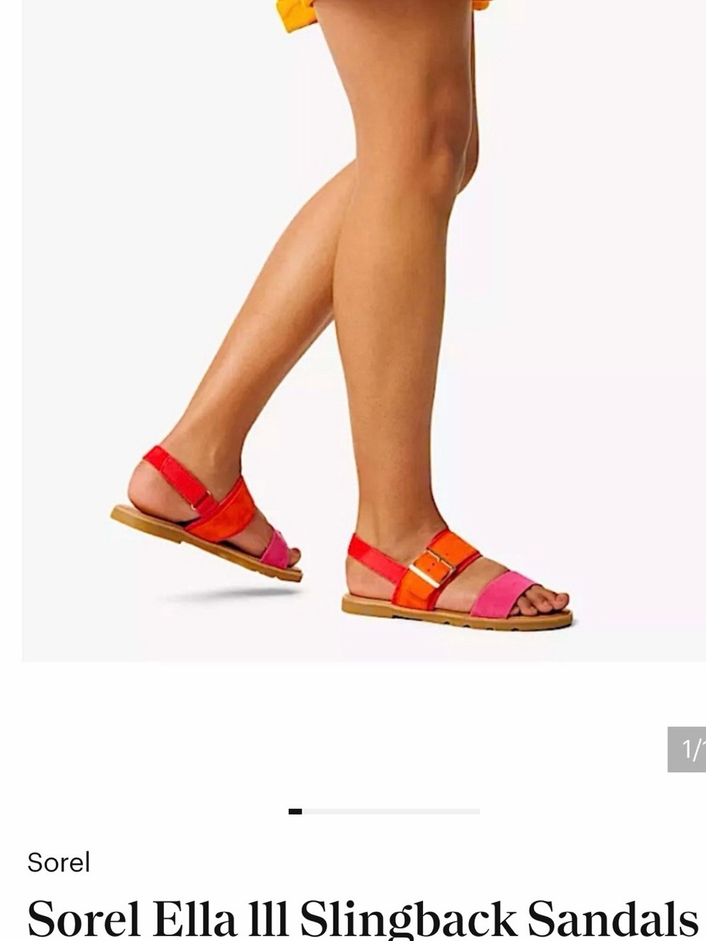 Sorel Pink & Orange Two-Tone Sandals - Picture 2 of 6